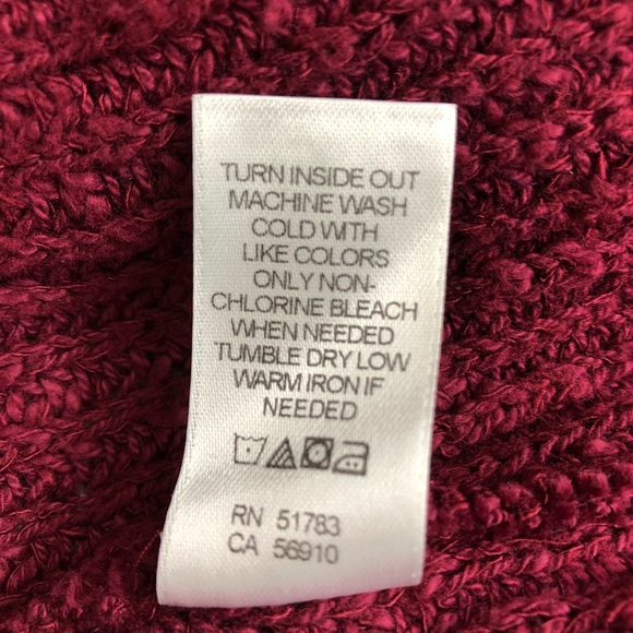 Maurices Burgundy Split Collar Knit Cardigan Large - Picture 5 of 7